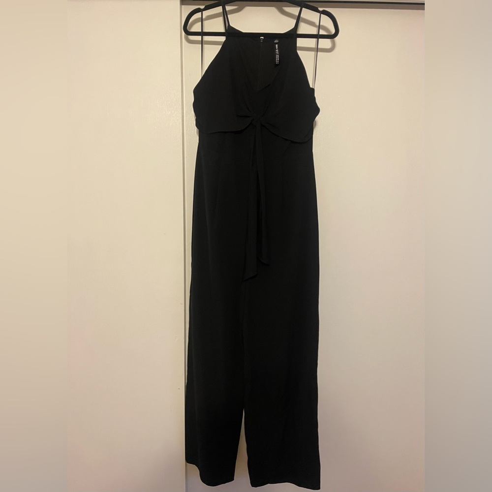 Design Lab black jumpsuit with tie front size small